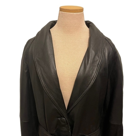 JF Jacqueline Ferrar Women 100% Leather Jacket Size XL - Picture 3 of 9